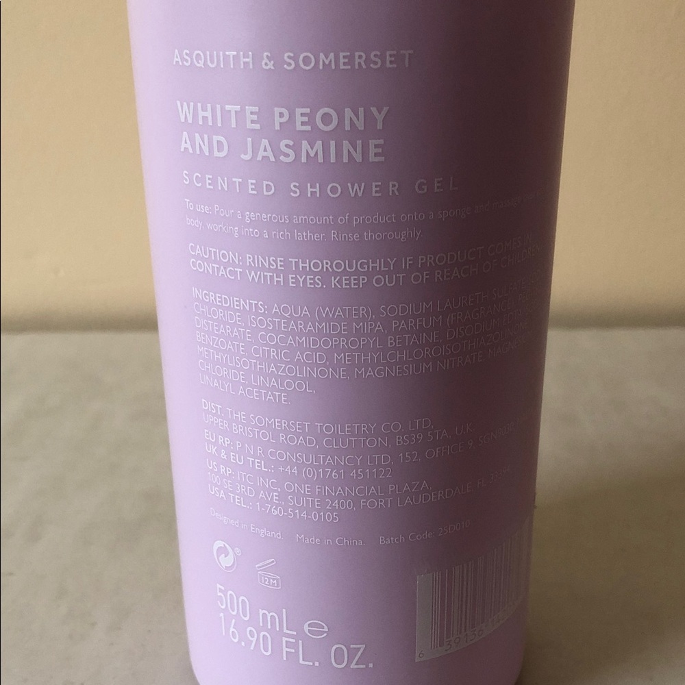 ASQUITH & Somerset White Peony and Jasmine Shower Gel - Picture 4 of 7